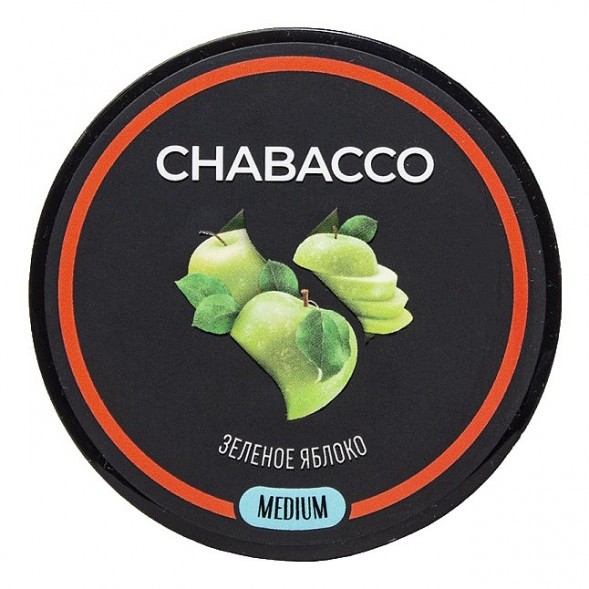 Смесь Chabacco MEDIUM - Green Apple (Зелёное Яблоко, 40 грамм) купить в Томске