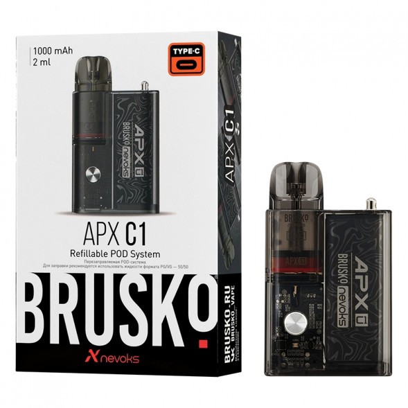 Электронная сигарета Brusko - APX C1 (Черный Шелк) купить в Томске