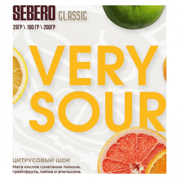 Табак Sebero - Very Sour (Цитрусовый Шок, 200 грамм) купить в Томске