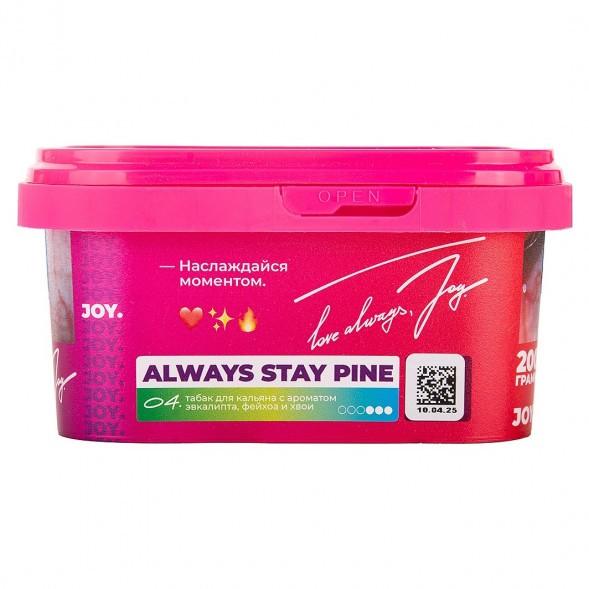 Табак Joy - Always Stay Pine (Эвкалипт, Фейхоа и Хвоя, 200 грамм) купить в Томске