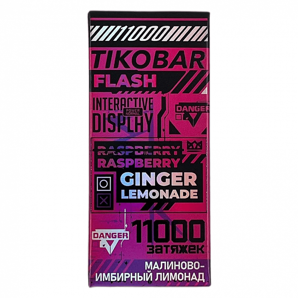 TIKOBAR FLASH - Малиново-Имбирный Лимонад (Raspberry Ginger Lemonade, 11000 затяжек) купить в Томске