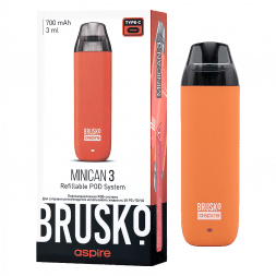Электронная сигарета Brusko - Minican 3 (700 mAh, Оранжевый)