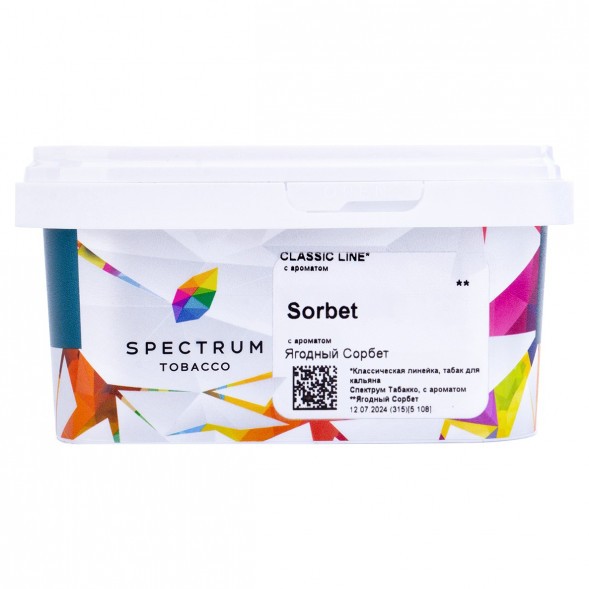Табак Spectrum - Sorbet (Сорбет, 200 грамм) купить в Томске