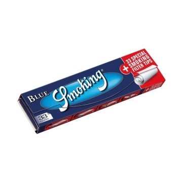 Бумага для самокруток Smoking - King Size Blue + Filter Tips (110х44 мм, 33 штуки) купить в Томске
