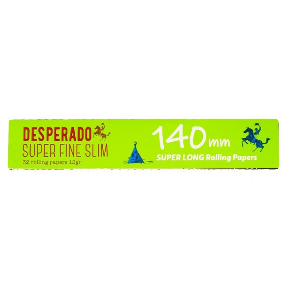 Бумага для самокруток Desperado - Super Fine Slim Super Long 140мм (32 штук) купить в Томске
