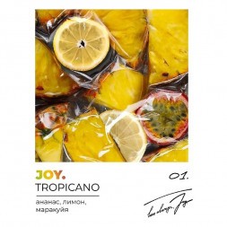 Табак Joy - Tropicano (Ананас, Лимон и Маракуйя, 200 грамм)