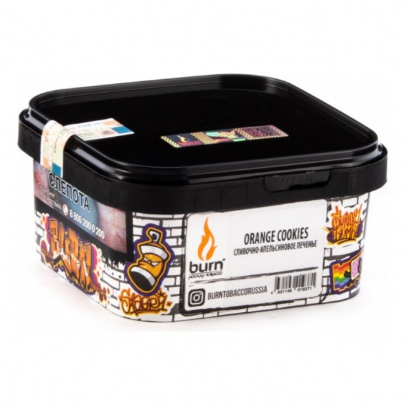 Табак Burn - Orange Cookies (Сливочно-апельсиновое Печенье, 200 грамм) купить в Томске