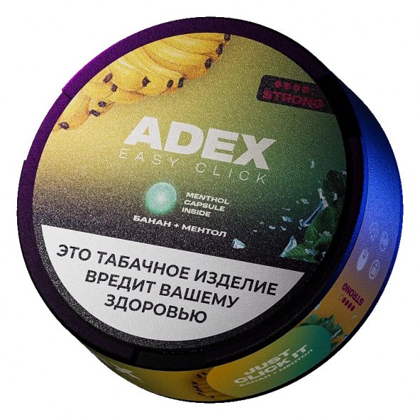 Табак жевательный ADEX ULTRA STRONG WIDE Click - Банан Ментол купить в Томске