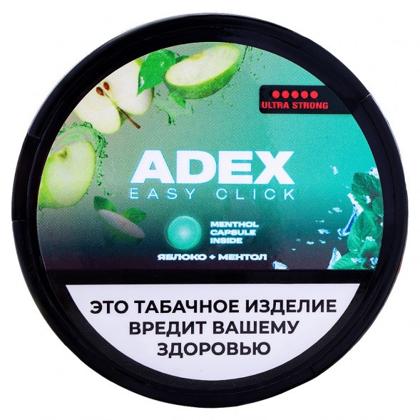 Табак жевательный ADEX ULTRA STRONG WIDE Click - Яблоко Ментол купить в Томске