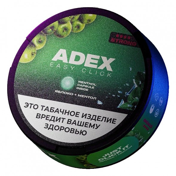 Табак жевательный ADEX ULTRA STRONG WIDE Click - Яблоко Ментол купить в Томске