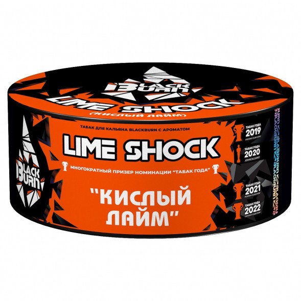 Табак BlackBurn - Lime Shock (Кислый Лайм, 100 грамм) купить в Томске