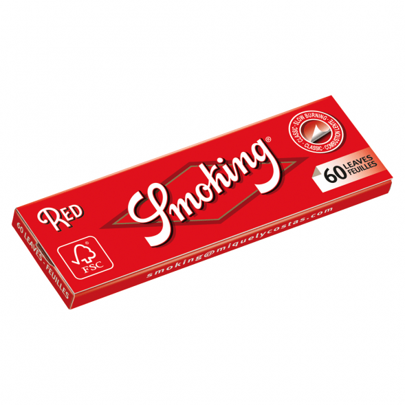 Бумага для самокруток Smoking - Regular Red (70х37 мм, 60 штук) купить в Томске