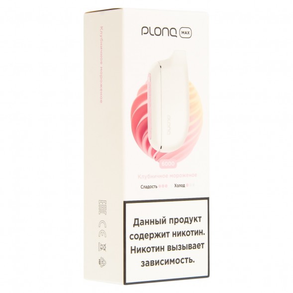 PLONQ MAX - Клубничное Мороженое (6000 затяжек) купить в Томске