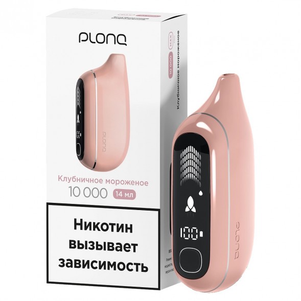 PLONQ MAX PRO - Клубничное Мороженое (10000 затяжек) купить в Томске