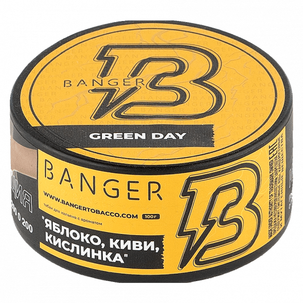 Табак Banger - Green Day (Яблоко, Киви, Кислинка, 100 грамм) купить в Томске