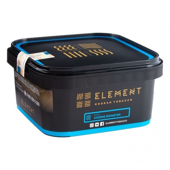 Табак Element Вода - Cookie Monster (Земляничное Печенье, 200 грамм) купить в Томске