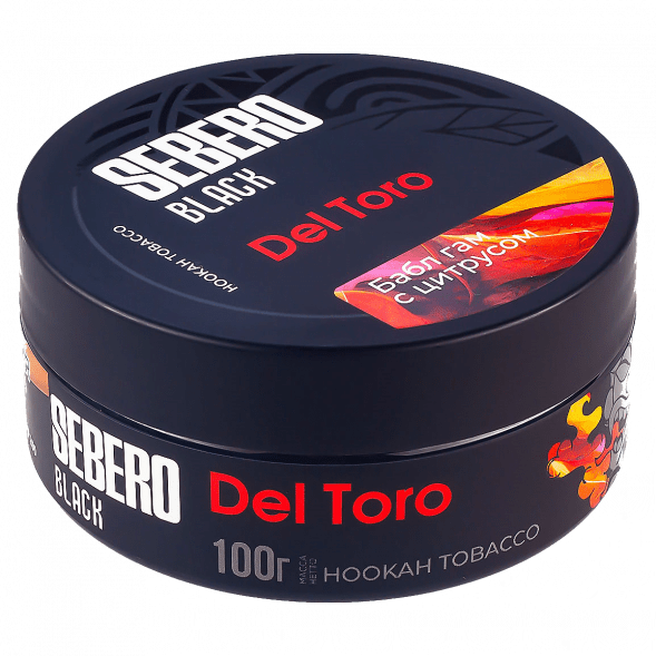 Табак Sebero Black - Del Toro (Бабл гам с Цитрусом, 100 грамм) купить в Томске