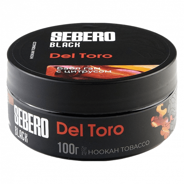 Табак Sebero Black - Del Toro (Бабл гам с Цитрусом, 100 грамм) купить в Томске