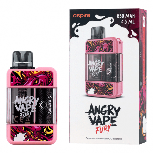 Электронная сигарета Brusko - Angry Vape Fury (650 mAh, Розовый) купить в Томске