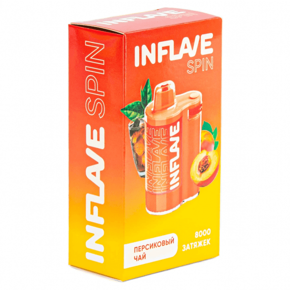 INFLAVE SPIN - Персиковый Чай (8000 затяжек) купить в Томске