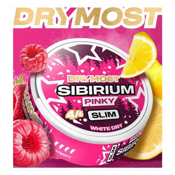 Табак жевательный DryMost - Sibirium Pinky Slim (Сибирский Малиновый Лимонад, 12 грамм) купить в Томске