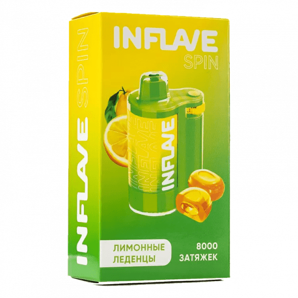 INFLAVE SPIN - Лимонные Леденцы (8000 затяжек) купить в Томске