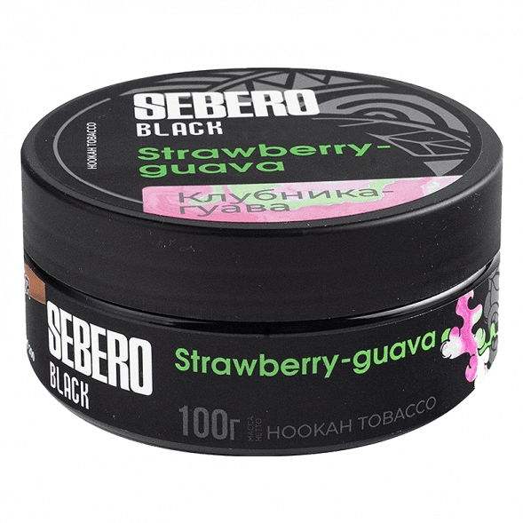 Табак Sebero Black - Strawberry Guava (Клубника и Гуава, 100 грамм) купить в Томске