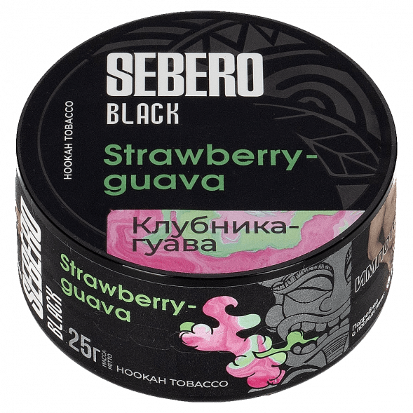 Табак Sebero Black - Strawberry Guava (Клубника и Гуава, 25 грамм) купить в Томске