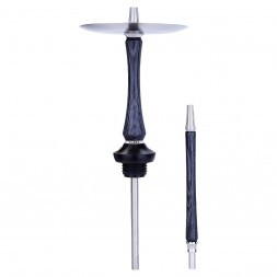 Кальян UNION - Sleek Standart Black Silver (Чёрный с Серебром, Без Колбы)