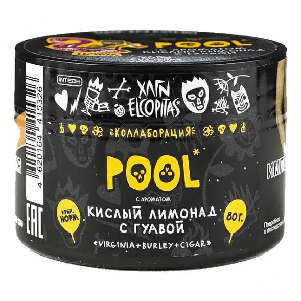 Табак Хулиган - POOL (Кислый Лимонад с Гуавой, 80 грамм) купить в Томске