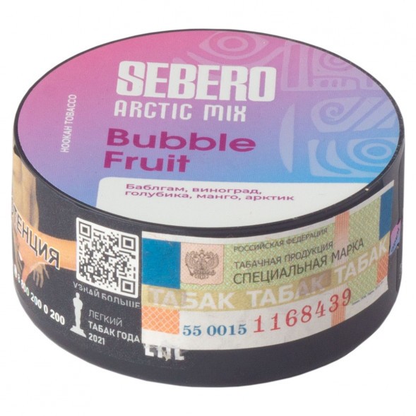 Табак Sebero Arctic Mix - Bubble Fruit (Фруктовая Жвачка, 25 грамм) купить в Томске