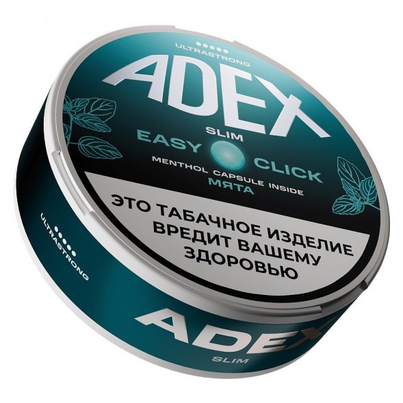 Табак жевательный ADEX ULTRA STRONG SLIM Easy Click - Double Mint (Двойная Мята) купить в Томске