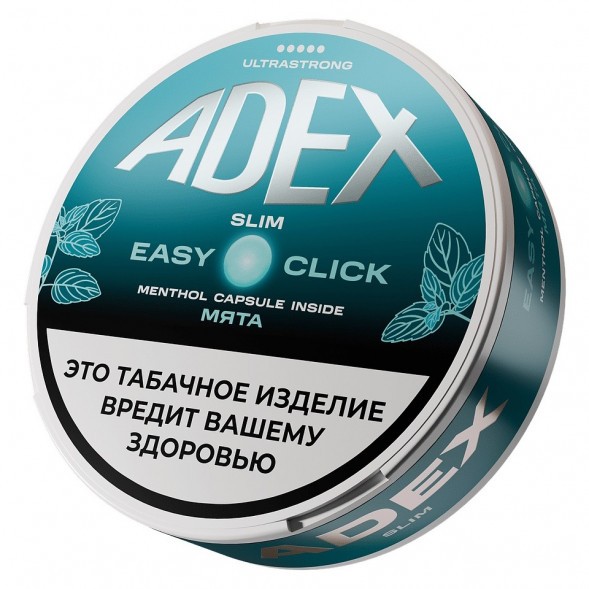 Табак жевательный ADEX ULTRA STRONG SLIM Easy Click - Double Mint (Двойная Мята) купить в Томске