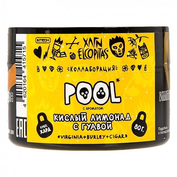Табак Хулиган Hard - POOL (Кислый Лимонад с Гуавой, 80 грамм) купить в Томске