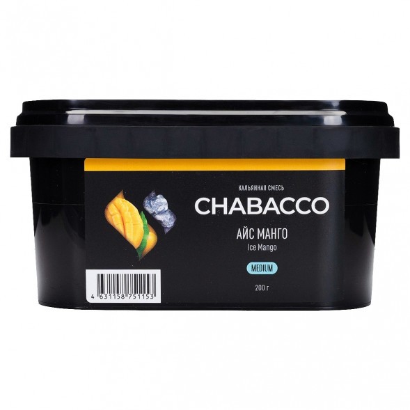 Смесь Chabacco MEDIUM - Ice Mango (Айс Манго, 200 грамм) купить в Томске