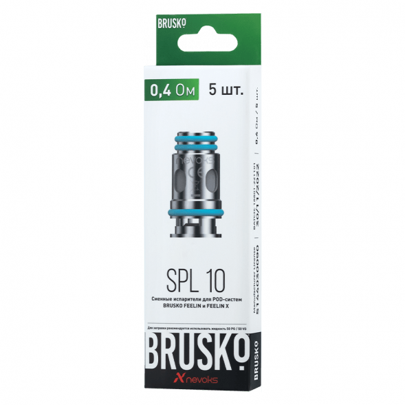 Испарители для Brusko Feelin (SPL-10, 0.4 Ом, 5 шт.) купить в Томске