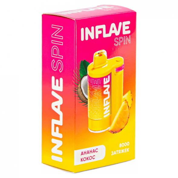 INFLAVE SPIN - Ананас Кокос (8000 затяжек) купить в Томске