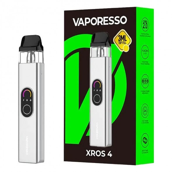 Электронная сигарета Vaporesso XROS 4 - Silver (Серебряная) купить в Томске