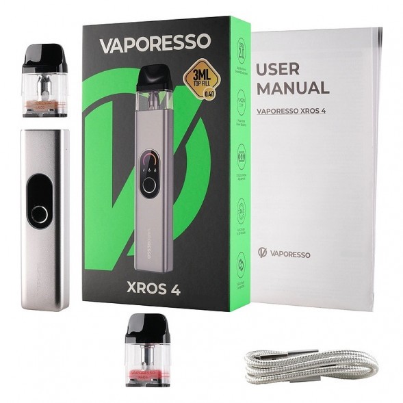Электронная сигарета Vaporesso XROS 4 - Silver (Серебряная) купить в Томске