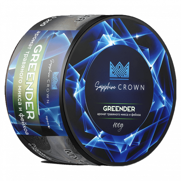 Табак Sapphire Crown - Greender (Травяной Микс и Фейхоа, 100 грамм) купить в Томске