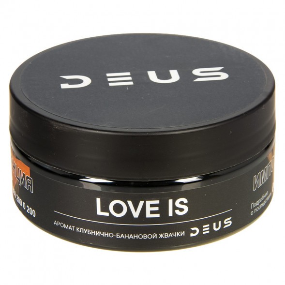 Табак Deus - Love Is (Клубнично-Банановая Жвачка, 100 грамм) купить в Томске