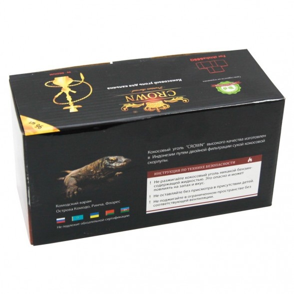 Уголь Crown (22 мм, 96 кубиков) купить в Томске