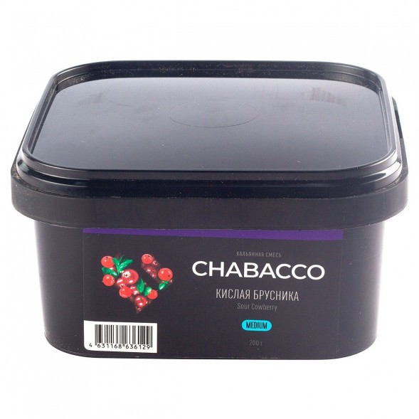Смесь Chabacco MEDIUM - Sour Cowberry (Кислая Брусника, 200 грамм) купить в Томске