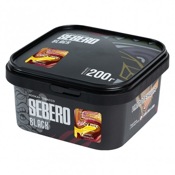 Табак Sebero Black - Juicy Mix (Ананас и Маракуйя, 200 грамм) купить в Томске