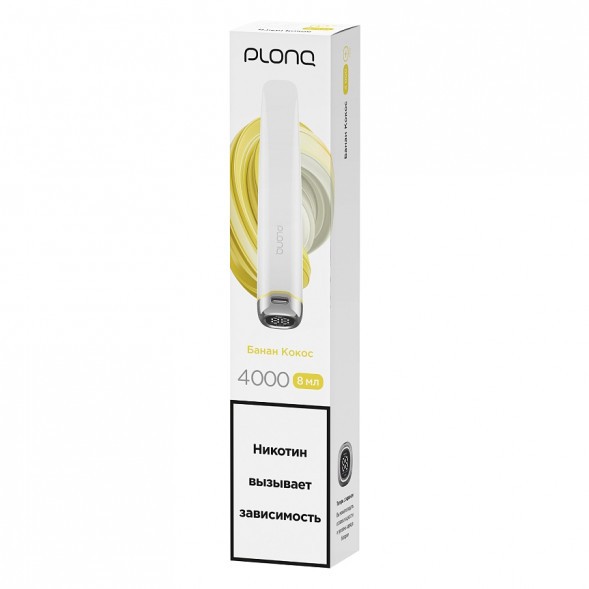 PLONQ PLUS PRO - Банан Кокос (Banana Coconut, 4000 затяжек) купить в Томске