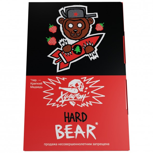 Табак Хулиган Hard - BEAR (Клубника с Ёлкой, 25 грамм) купить в Томске