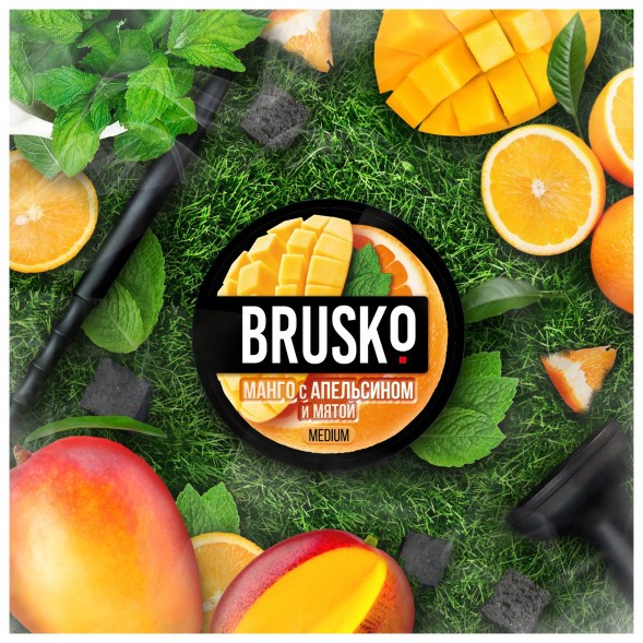 Смесь Brusko Medium - Манго с Апельсином и Мятой (50 грамм) купить в Томске