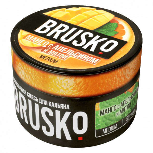 Смесь Brusko Medium - Манго с Апельсином и Мятой (50 грамм) купить в Томске