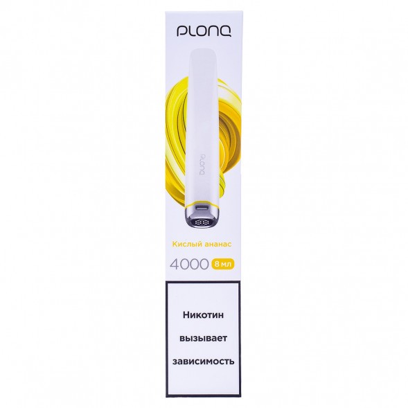 PLONQ PLUS PRO - Кислый Ананас (Sour Pineapple, 4000 затяжек) купить в Томске