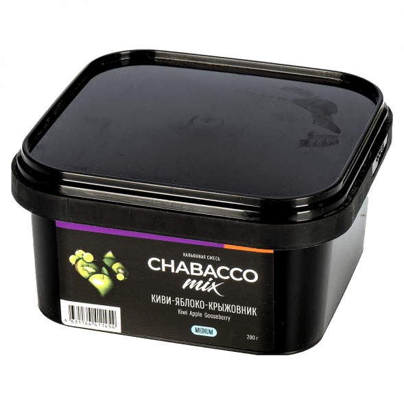 Смесь Chabacco MIX MEDIUM - Kiwi Apple Gooseberry (Киви Яблоко Крыжовник, 200 грамм) купить в Томске